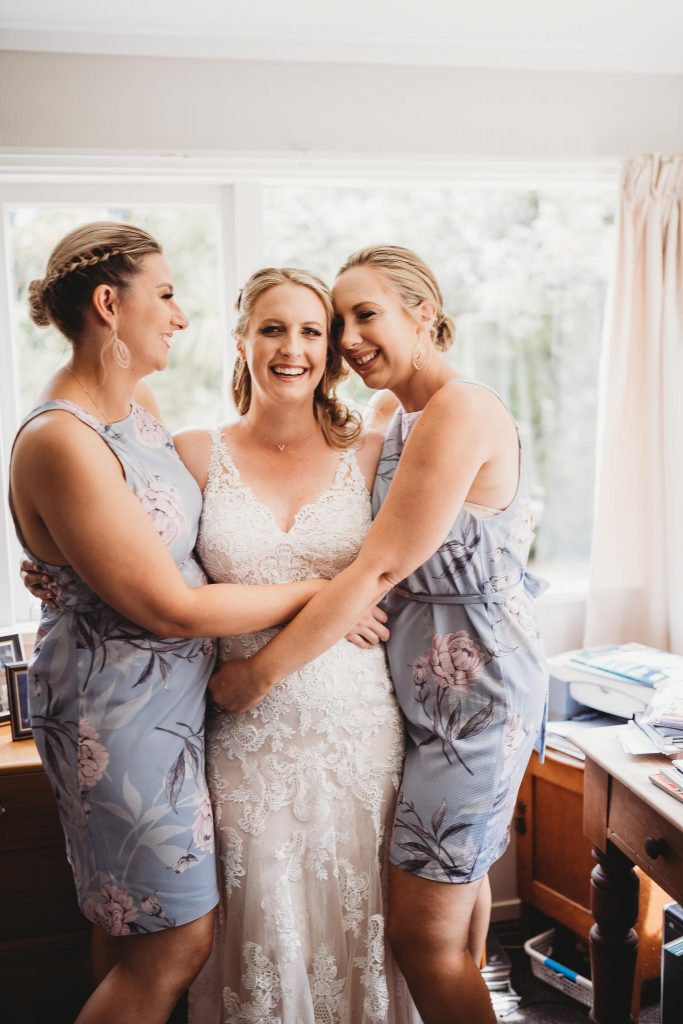 bride with her friends in Auckland wedding - Auckland Wedding Photographer