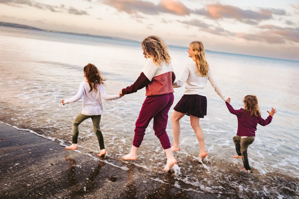 four sister walking on water in family auckland