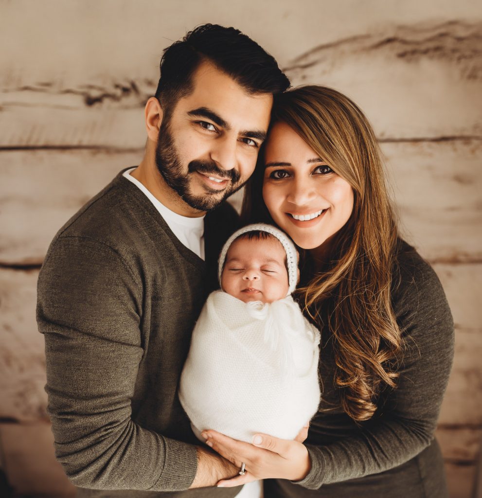 smiling newborn – Auckland studio newborn photographer