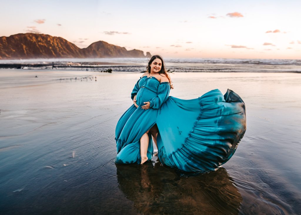 Second pregnancy joy: Deepika's radiant maternity photoshoot in Auckland by Amber Farooq Photography.