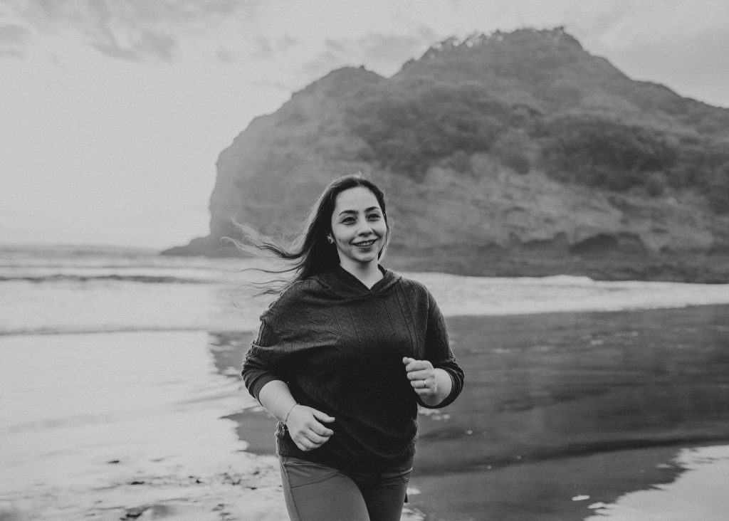 Huda running delightfully